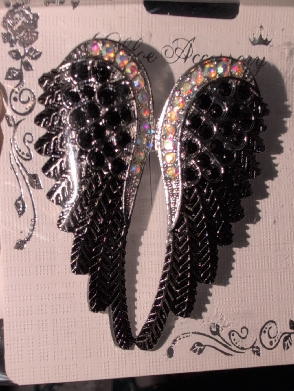 Chloe Accessory Rhinestone wing Brooch - pick 1 - Picture 2 of 5